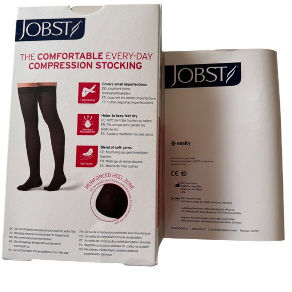 Jobst Opaque Medical THIGH Compression Stockings 20-30mmHg XL Black Leg-Squeezer - Picture 3 of 11